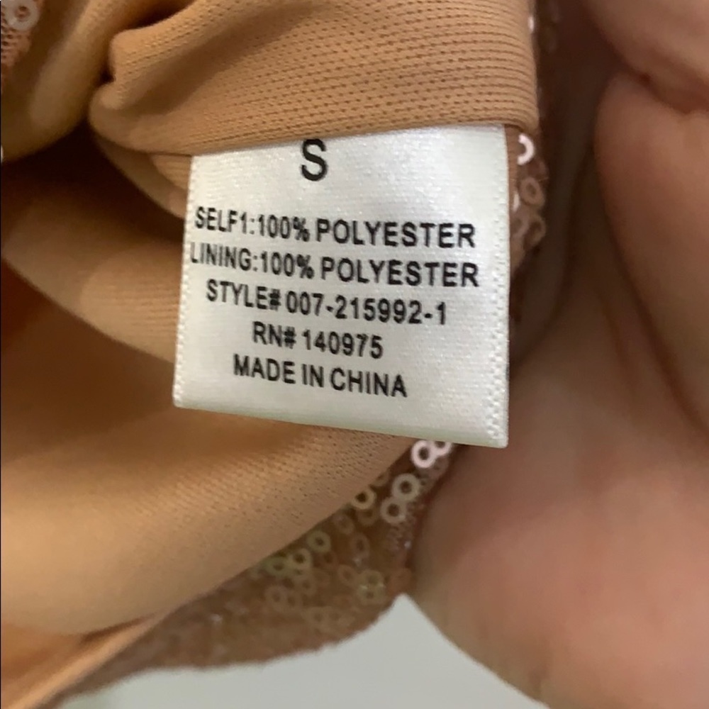 🌸2/$25 NWT Francesca’s Tatiana Rose Gold Sequined Dress - Picture 13 of 14
